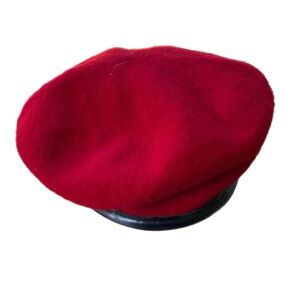 # MILITARY  Bancroft  Red Beret  100% Wool Sz 7 3/8